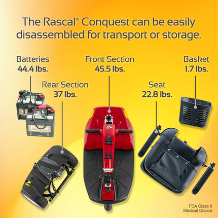 Rascal Conquest 3-Wheel Mobility Scooter