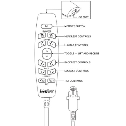 VivaLift Ultra PLR4955 Hand Control Remote