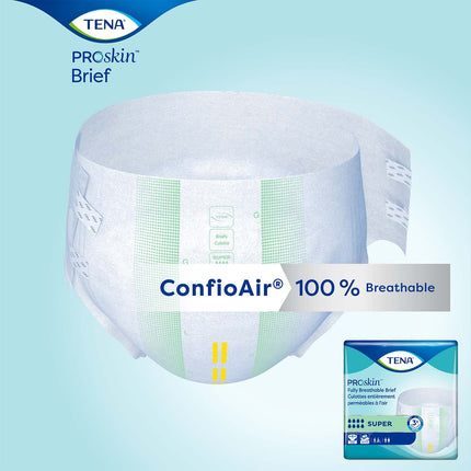 TENA ProSkin Super Incontinence Brief 40"- 50", Heavy Absorbency, Unisex, Regular