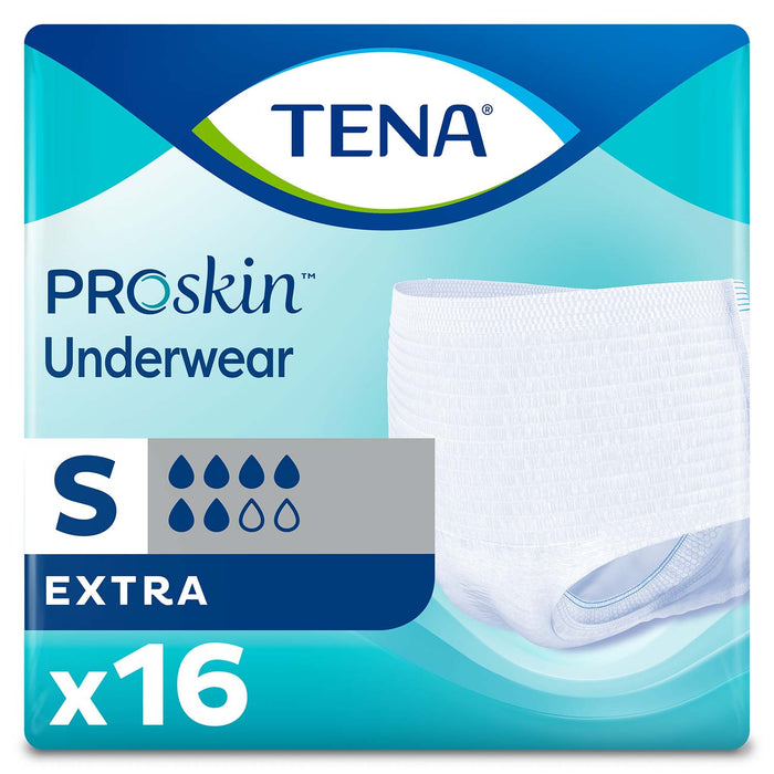 TENA ProSkin Extra Protective Incontinence Underwear 25"- 35", Moderate Absorbency, Unisex, Small