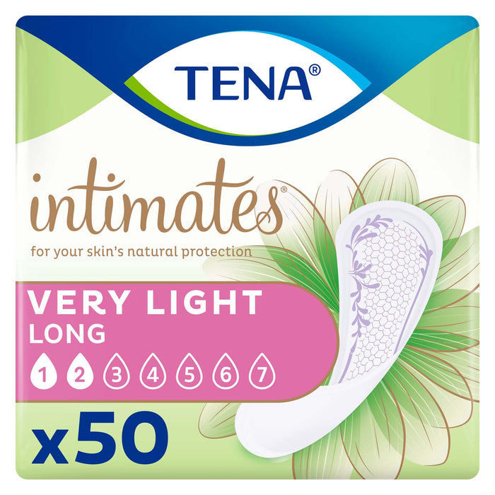 TENA Intimates Very Light Bladder Leakage Liner for Women 9", Light Absorbency, Long Length