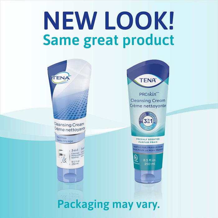 TENA ProSkin Cleansing Cream Rinse-Free Body Wash, Scented, 8.5 fl. oz., 1/Tube