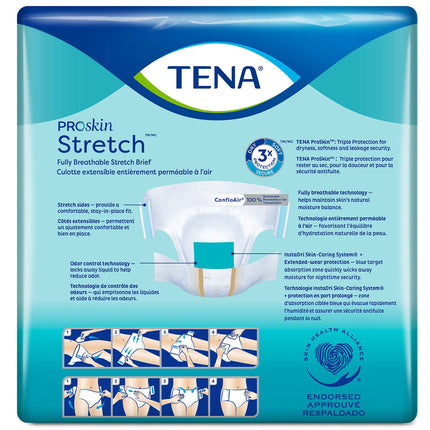 TENA ProSkin Stretch Ultra Incontinence Brief 33"- 52", Heavy Absorbency, Unisex, Medium/Regular