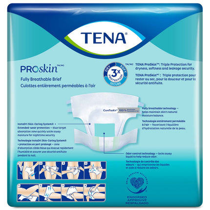 TENA ProSkin Super Incontinence Brief 40"- 50", Heavy Absorbency, Unisex, Regular