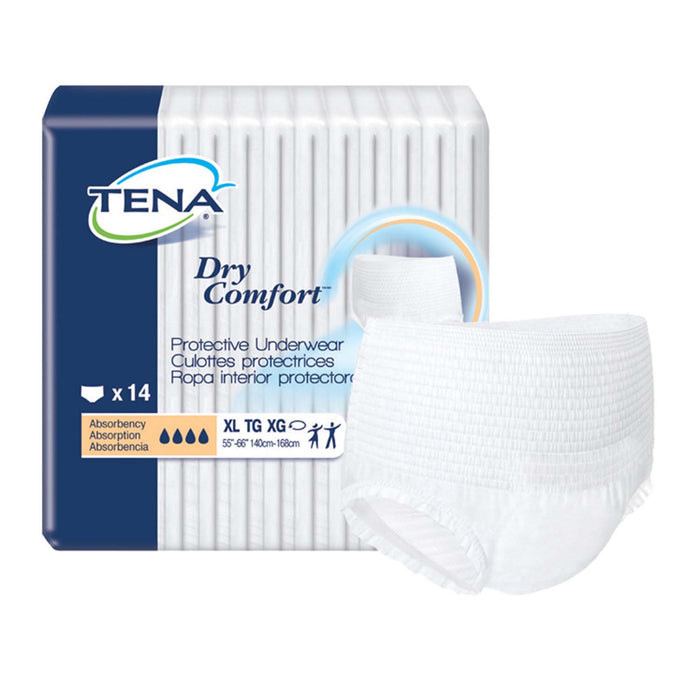 TENA Dry Comfort Protective Incontinence Underwear 55"- 66", Moderate Absorbency, Unisex, X-Large