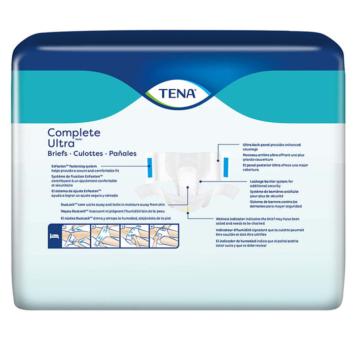 TENA Complete Ultra Incontinence Brief 32"- 44", Moderate Absorbency, Unisex, Medium