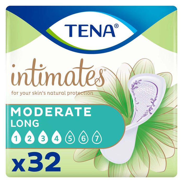 TENA Intimates Moderate Thin Bladder Leakage Pad for Women 13", Moderate Absorbency, Long Length
