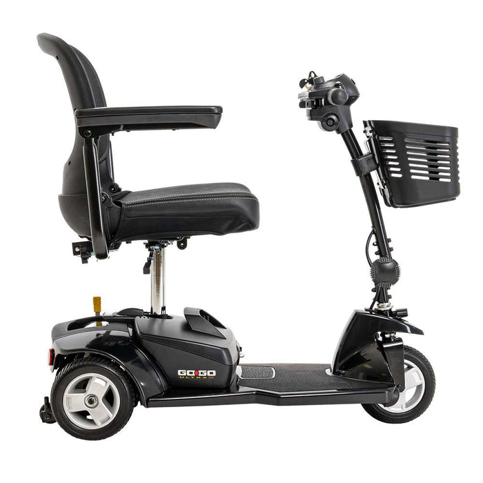 Pride Mobility Go-Go Ultra X 3-Wheel S39 Mobility Scooter, Black - HV Supply
