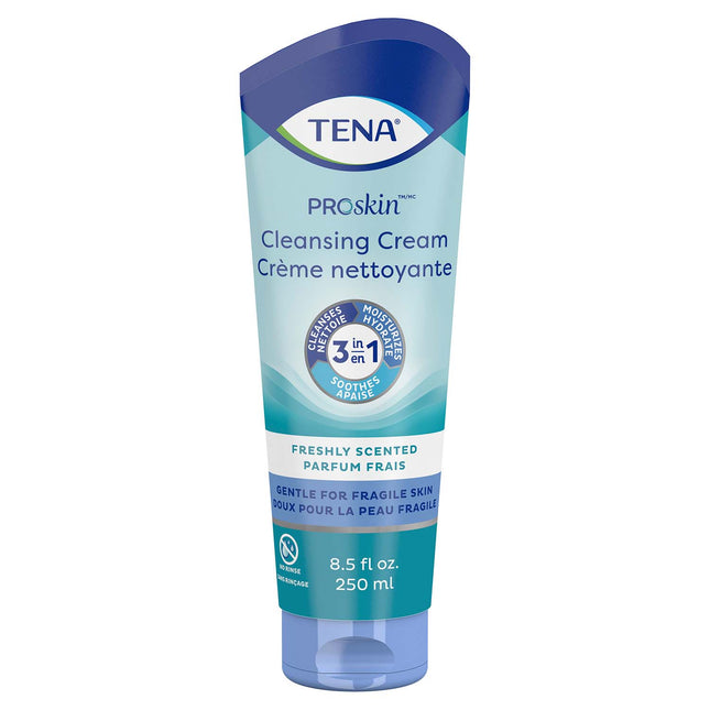 TENA ProSkin Cleansing Cream Rinse-Free Body Wash, Scented, 8.5 fl. oz., 1/Tube