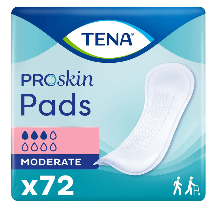 TENA ProSkin Moderate Absorbent Pads for Women 11", Regular Length