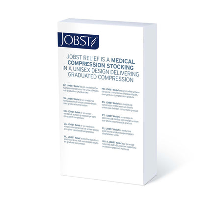 JOBST Relief Compression Stockings 30-40 mmHg Chap, Right, Open Toe, Beige