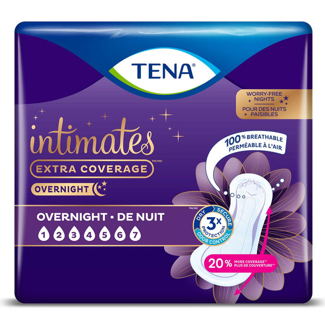 TENA Intimates Overnight Bladder Leakage Pad for Women 16", Heavy Absorbency