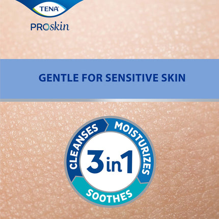 TENA ProSkin Cleansing Cream Rinse-Free Body Wash, Scented, 33.8 fl. oz. Pump Bottle