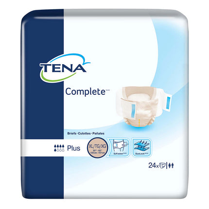 TENA Complete Incontinence Brief 52"- 62", Moderate Absorbency, Unisex, X-Large