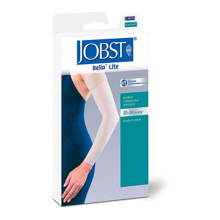 JOBST Bella Lite Arm Sleeve with Silicone Dot Band 20-30 mmHg, Beige - HV Supply