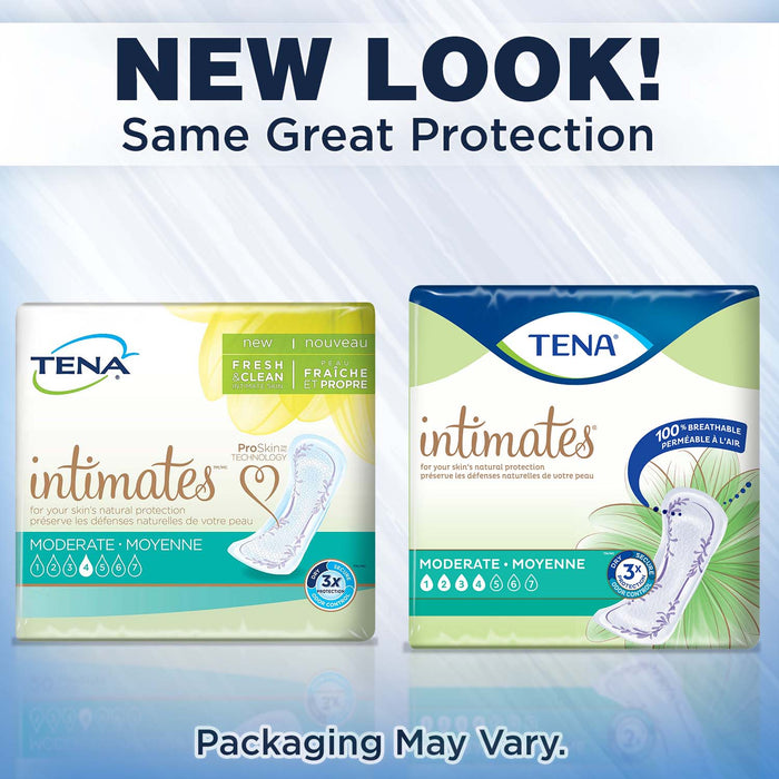 TENA Intimates Moderate Bladder Leakage Pad for Women 12", Moderate Absorbency, Long Length