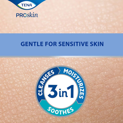 TENA ProSkin Cleansing Cream Rinse-Free Body Wash, Scented, 16.9 fl. oz. Pump Bottle