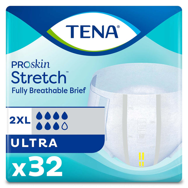 TENA ProSkin Stretch Ultra Incontinence Brief 64"- 70", Heavy Absorbency, Unisex, 2X-Large