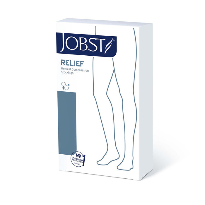 JOBST Relief Compression Stockings 20-30 mmHg Chap, Left, Open Toe, Beige