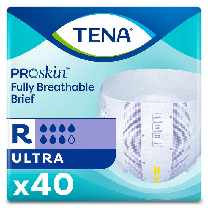 TENA ProSkin Ultra Incontinence Brief 40"- 50", Heavy Absorbency, Unisex, Regular