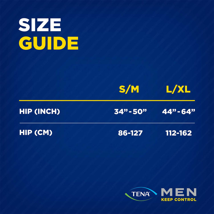 TENA MEN Protective Incontinence Underwear Super Plus Absorbency, Heavy Absorbency, Small/Medium