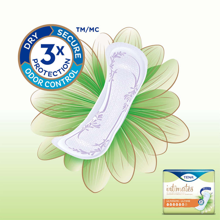 TENA Intimates Ultimate Absorbency Incontinence Pads 16", Regular Length