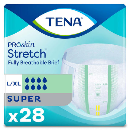 TENA ProSkin Stretch Super Incontinence Brief 41"- 64", Heavy Absorbency, Unisex, Large/X-Large