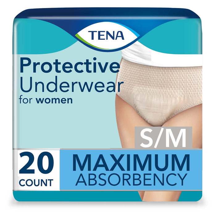 TENA ProSkin Protective Incontinence Underwear for Women 34"- 44", Moderate Absorbency,  Small/Medium
