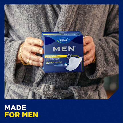 TENA Men Maximum Guard Incontinence Pad for Men 8", Maximum Absorbency