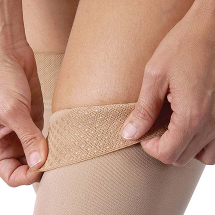 JOBST Relief Compression Stockings 30-40 mmHg Chap, Right, Open Toe, Beige