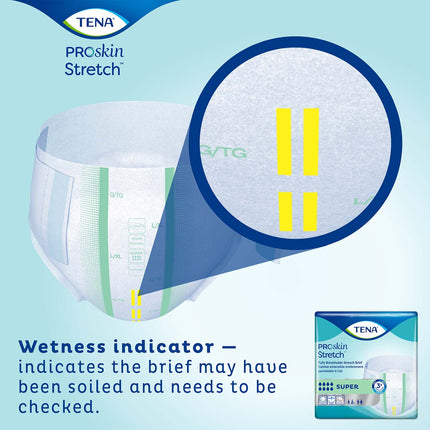 TENA ProSkin Stretch Super Incontinence Brief 41"- 64", Heavy Absorbency, Unisex, Large/X-Large