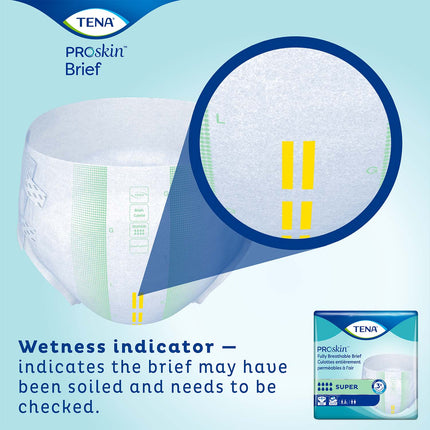 TENA ProSkin Super Incontinence Brief 40"- 50", Heavy Absorbency, Unisex, Regular