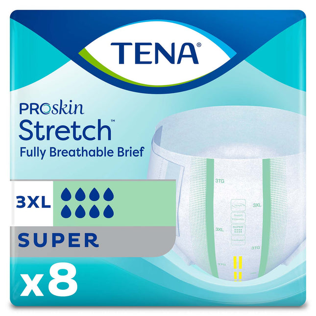 TENA ProSkin Stretch Super Incontinence Brief 69"- 96", Heavy Absorbency, Unisex, 3X-Large