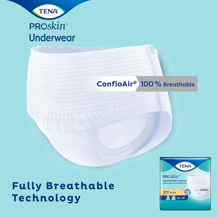 TENA Plus Protective Incontinence Underwear 55"- 66", Moderate Absorbency, Unisex, X-Large, 14 Count