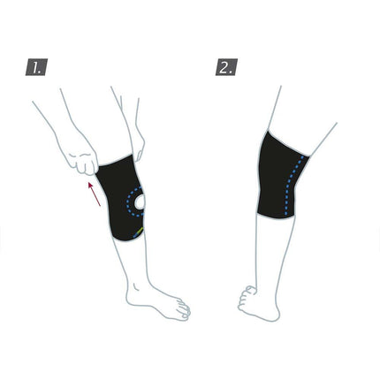 Actimove Kids Knee Support, Open Patella, Navy - HV Supply
