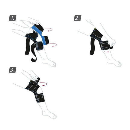 Actimove Sports Edition Knee Brace Wrap Around, Polycentric Hinges, Condyle Pads, Black - HV Supply