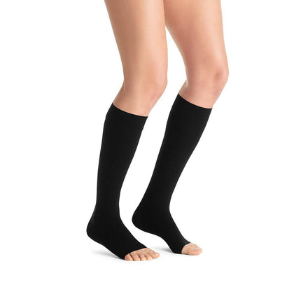 JOBST Opaque Compression Stockings, 30-40 mmHg, Knee High, SoftFit Band, Open Toe - HV Supply