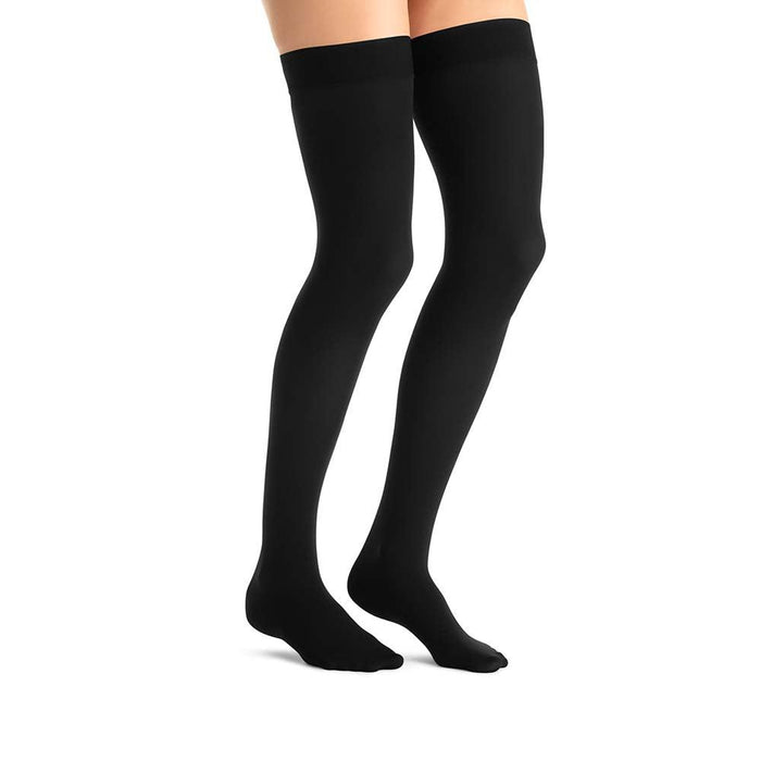JOBST Opaque Compression Stockings, 30-40 mmHg, Thigh High, Silicone Dot Band, Closed Toe - HV Supply