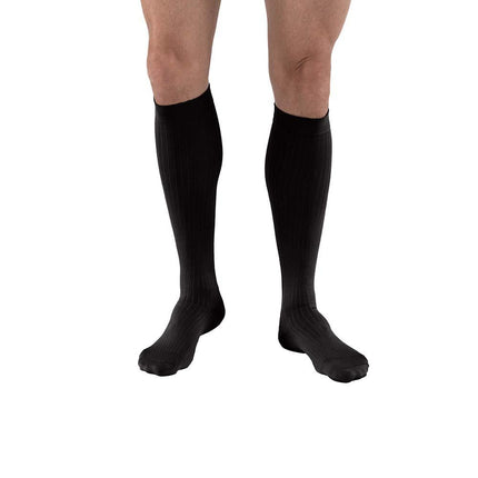 JOBST Men's Dress Compression Socks, 8-15 mmHg, Knee High, Closed Toe - HV Supply
