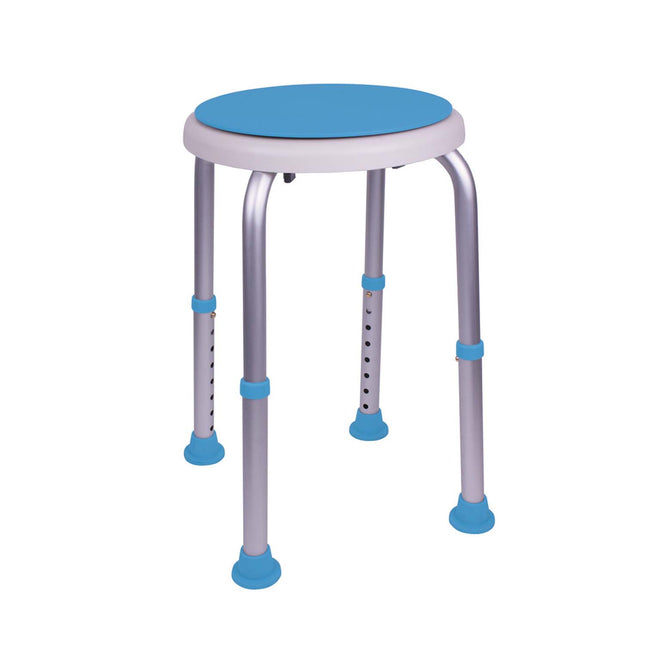 Carex Swivel Shower Stool, Blue