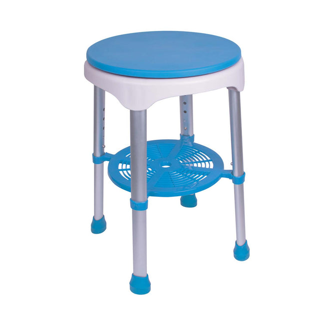 Carex EZ Shower Swivel Stool, Blue