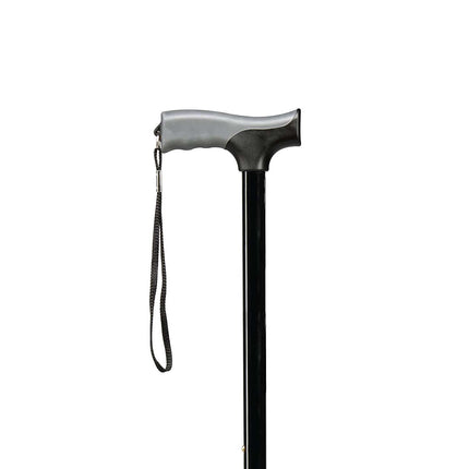 Carex Small Base Quad Cane w/ Soft Grip Derby Handle, Black