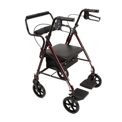ProBasics Aluminum Transport Rollator with 8-inch Wheels