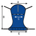 Invacare Reliant Full Body Sling for Patient Lifts, Mesh or Solid Polyester Fabric, Blue - HV Supply