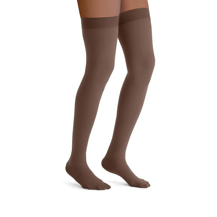 JOBST Opaque Compression Stockings, 20-30 mmHg, Thigh High, Silicone Dot Band, Closed Toe - HV Supply