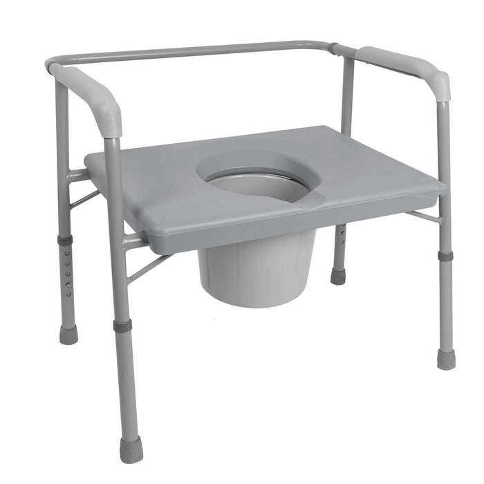ProBasics Bariatric Commode with Extra Wide Sea, Grey Frame w/ Grey Accessories (Case of 2)