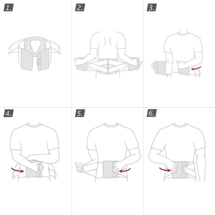 Actimove Professional Lumbar Sacral Support Comfort with Additional Support Belt 10", White