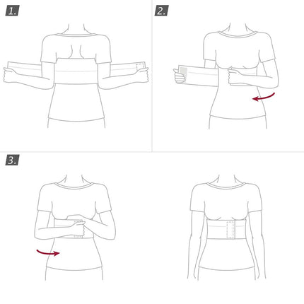 Actimove Professional Two-Panel Rib Belt For Women, White