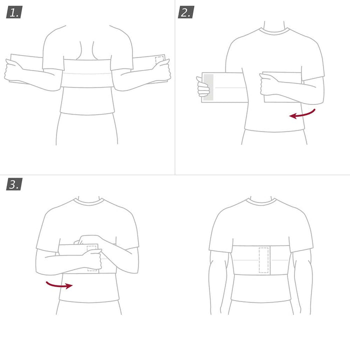 Actimove Professional Two-Panel Rib Belt For Men, White