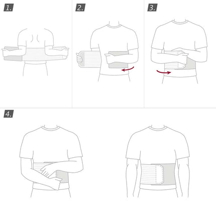 Actimove Professional Abdominal Binder Comfort with Soft Pad, White